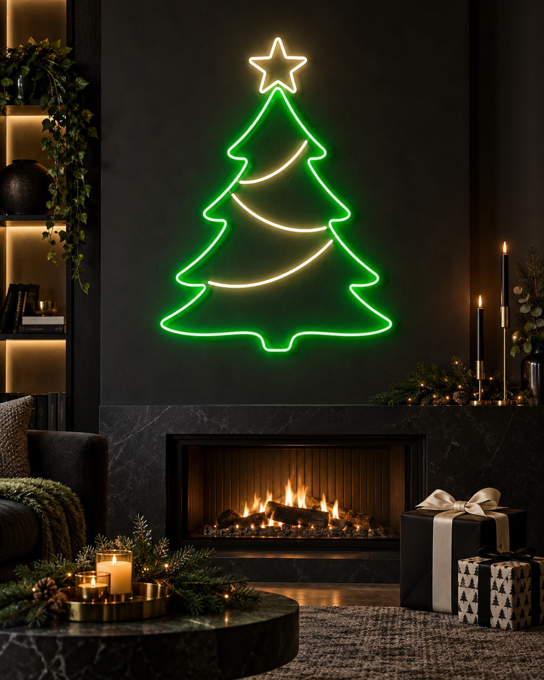 Christmas neon sign in a premium interior — The Neon Factory