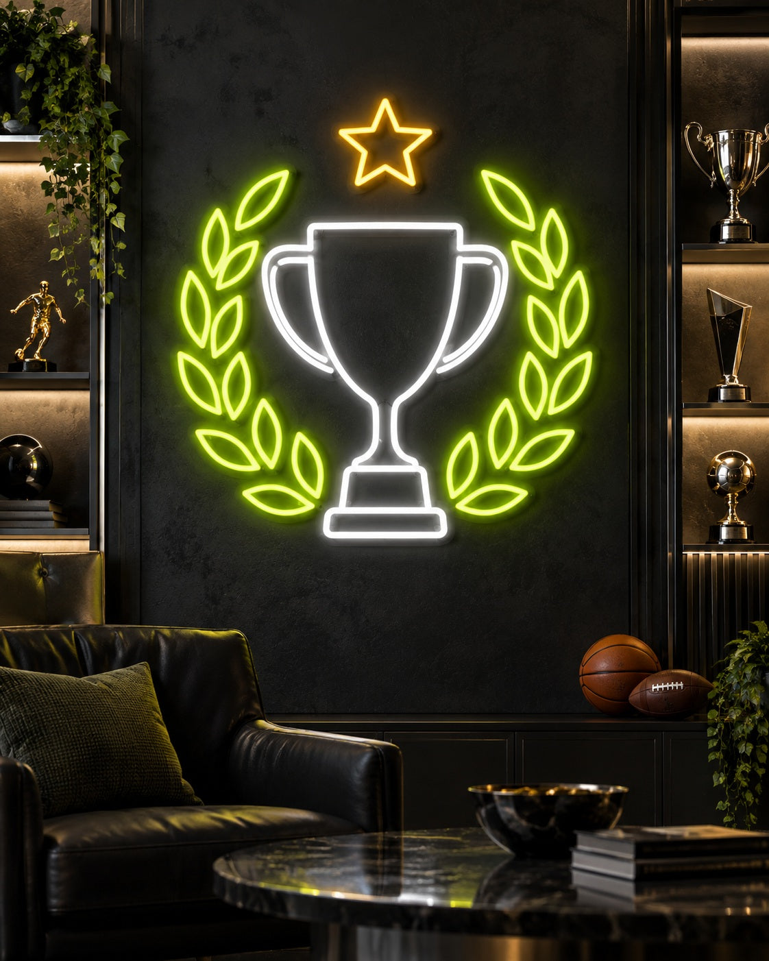 Sport neon sign in a premium interior — The Neon Factory
