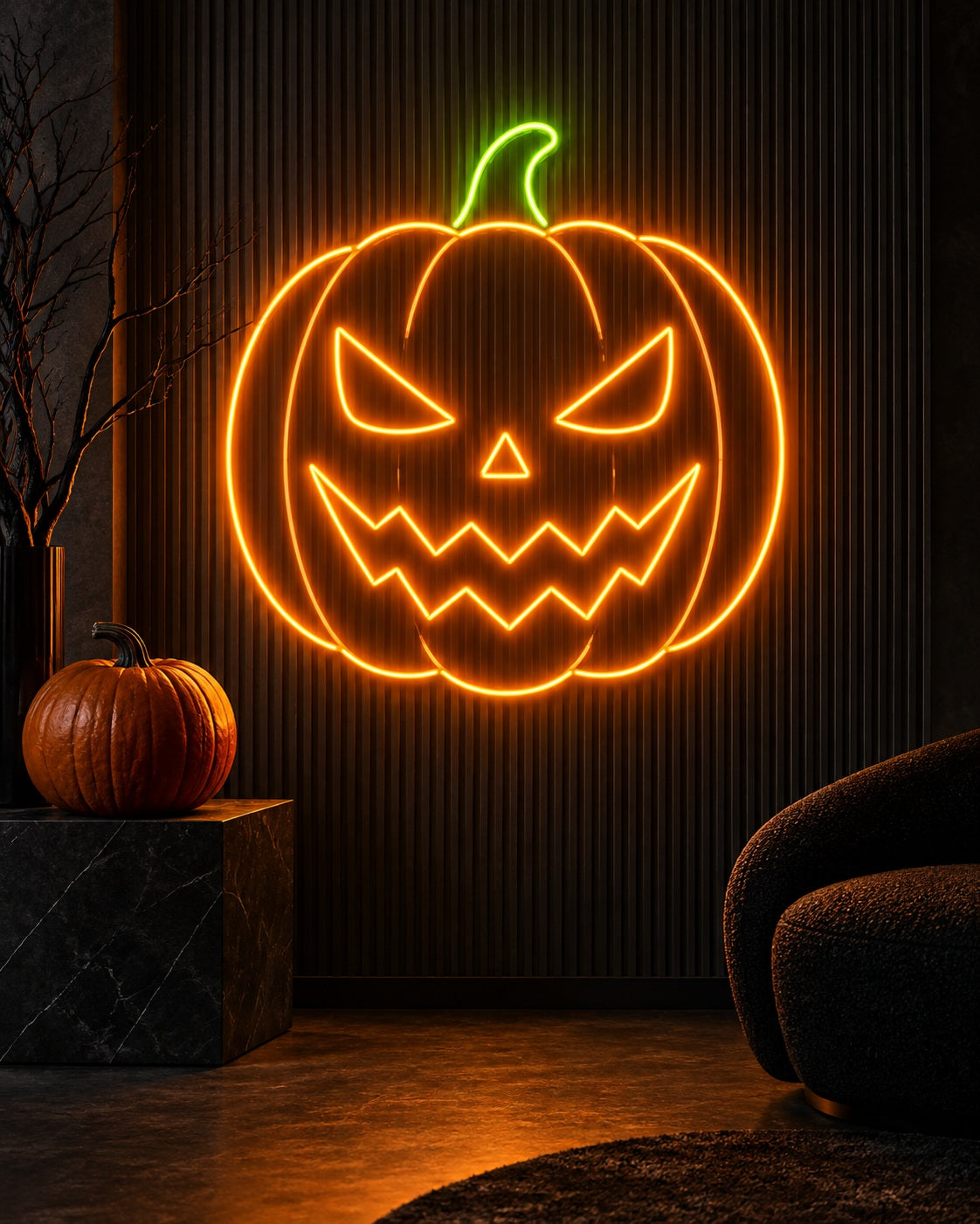 Halloween neon sign in a premium interior — The Neon Factory
