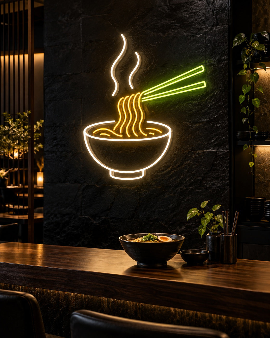 Restaurants & Cafes neon sign in a premium interior — The Neon Factory