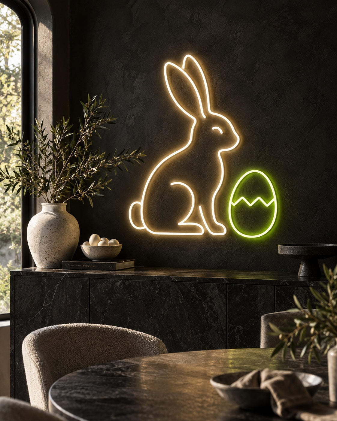 Easter neon sign in a premium interior — The Neon Factory