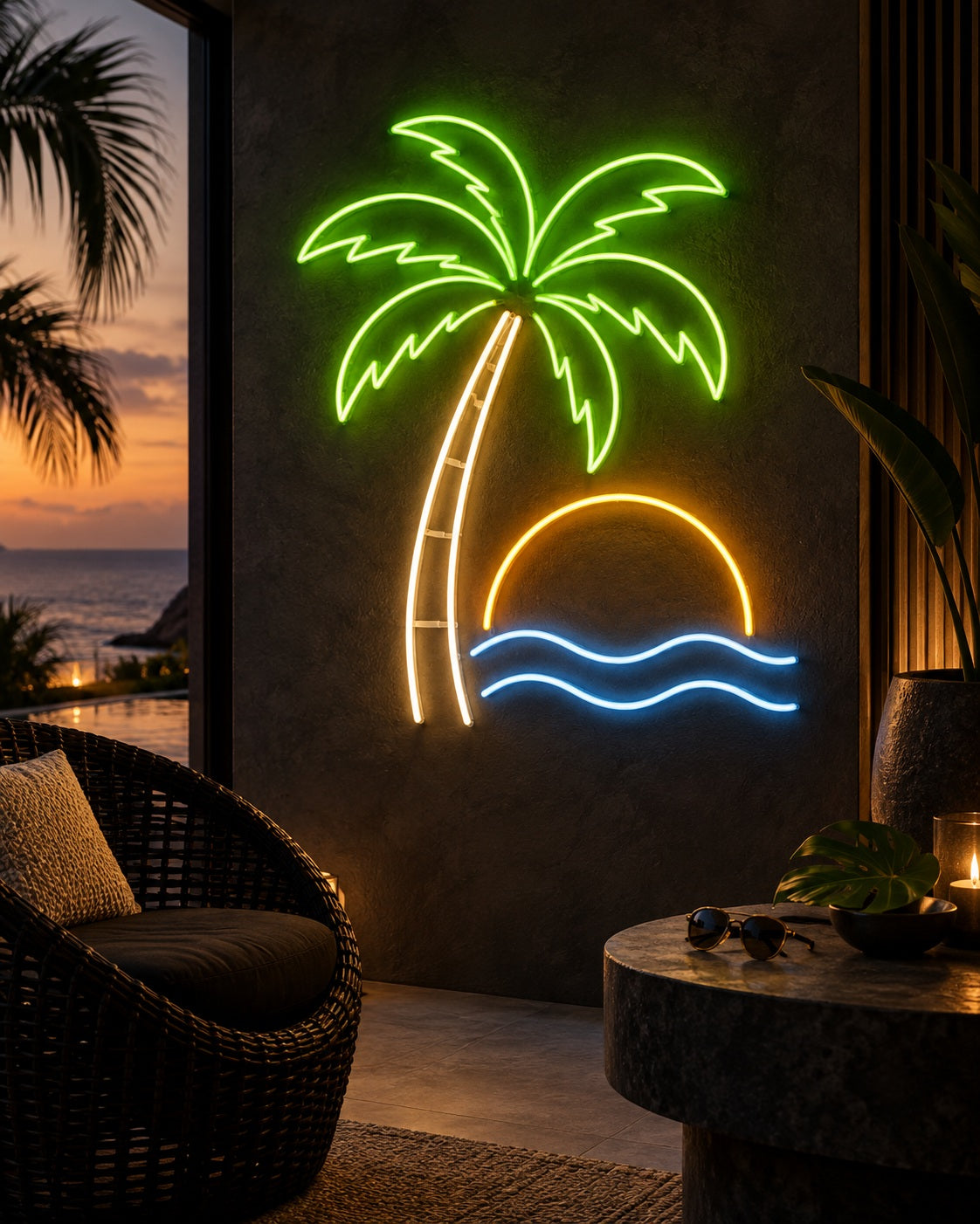 Holiday Neon Signs neon sign in a premium interior — The Neon Factory