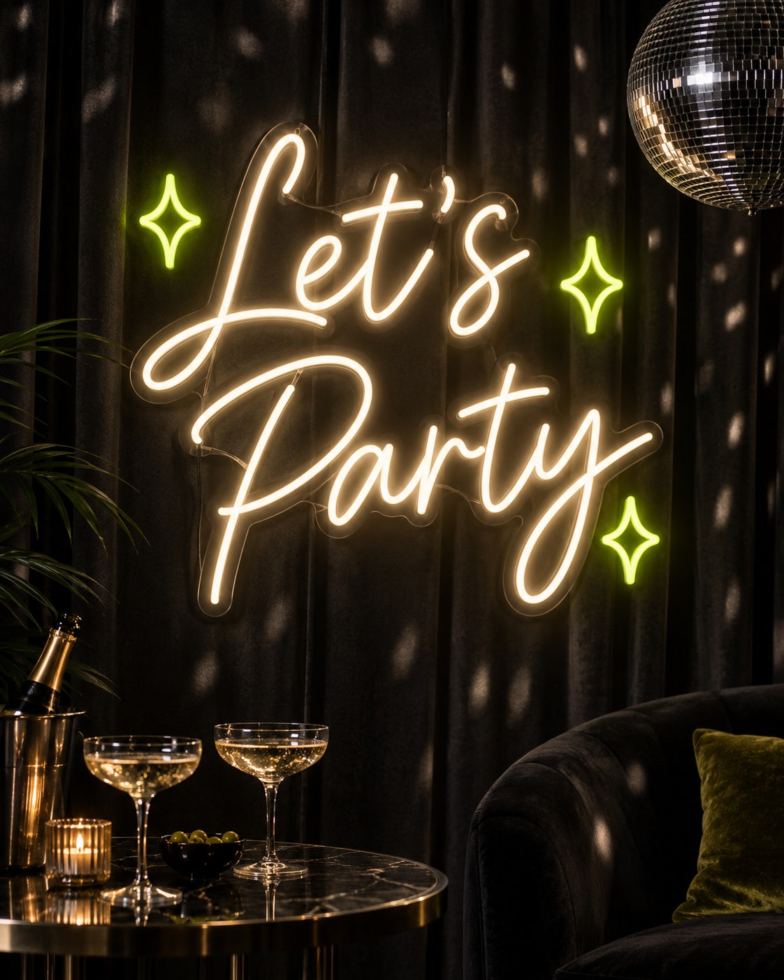 Parties & Special Occasions neon sign in a premium interior — The Neon Factory
