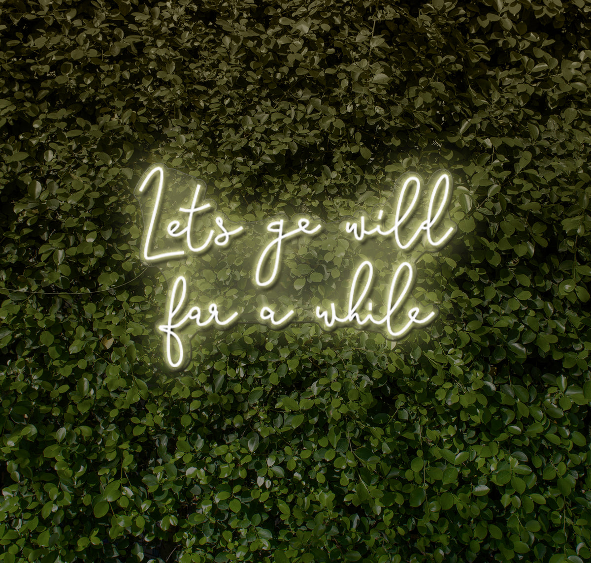 Lets Go Wild For A While LED Neon Sign