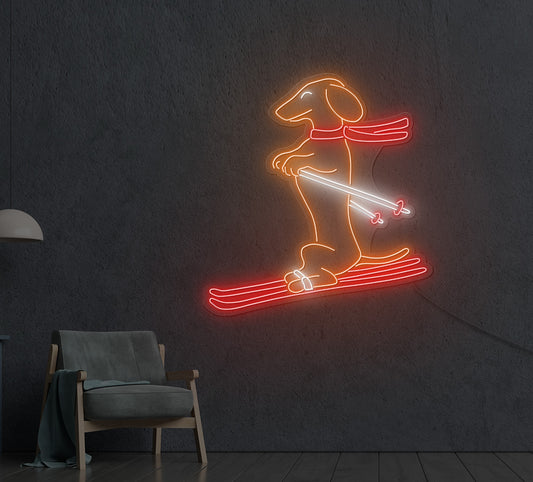 Dogs Can Skii? LED Neon Sign