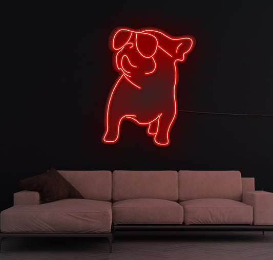 Cool Bulldog LED Neon Sign