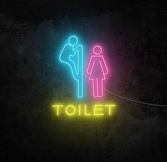 Peeking Toilet LED Neon Sign