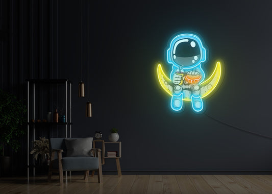 Man on The Moon LED Neon Sign