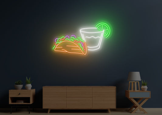 Tacos and Drink LED Neon Sign