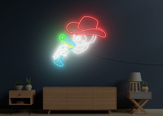 Drink for the Dead LED Neon Sign